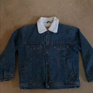 Men’s Jean jacket – fleece collar – fleece lining